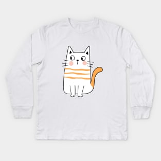 Cat Miaw Kids Long Sleeve T-Shirt